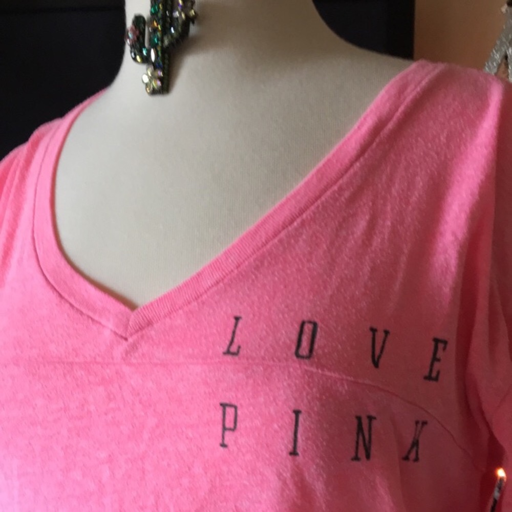 PINK Long Sleeve Campus Tee